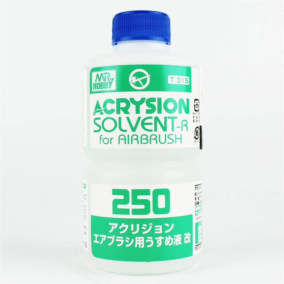 Mr.Hobby T-315 250 ml. Acrysion Airbrush Solvent R Tiner (1cup Acrysion Paint=0.3 Cup T-315 Tiner)
