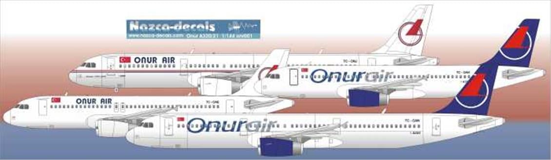 Nazca Decals 1/144 Ölçek, Onuraır Decal A320/321