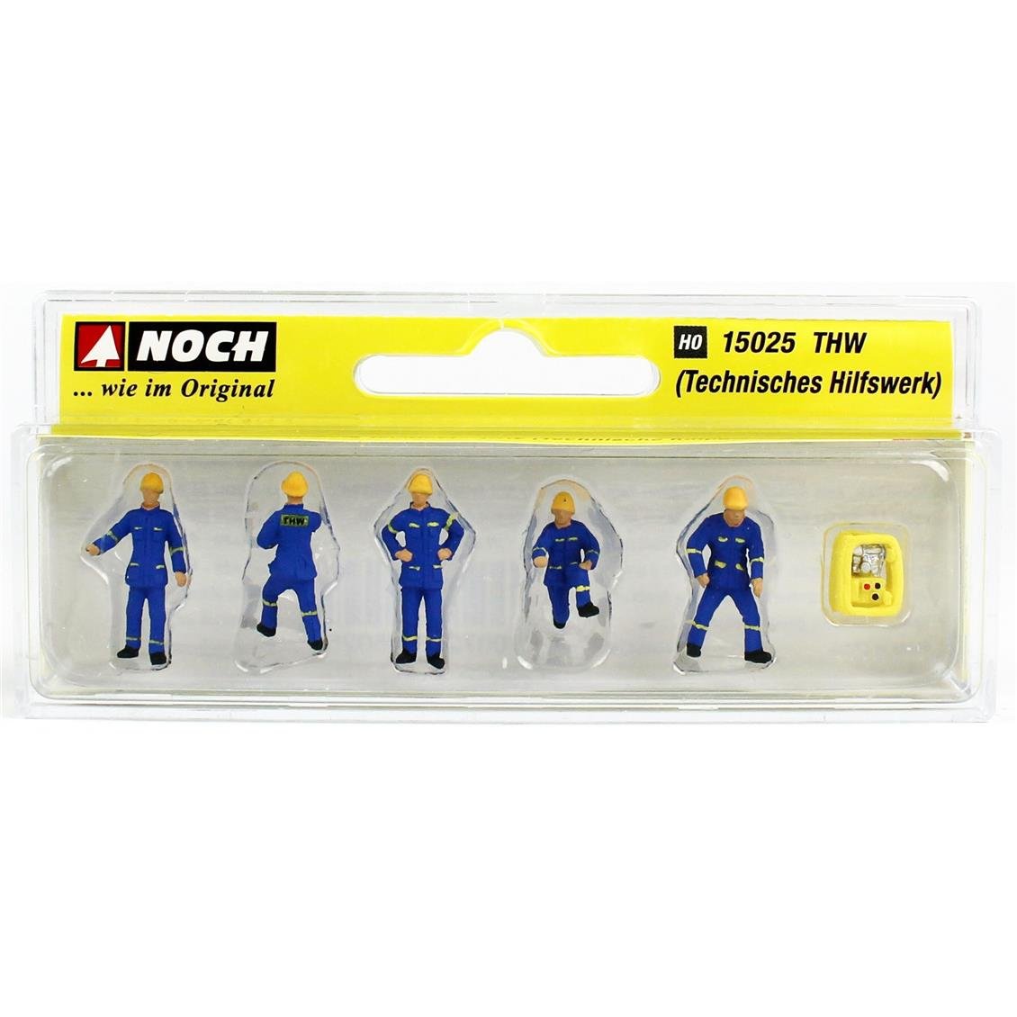 Noch 15025 1/87 Ölçek THW Teknik Yardım Ekibi Figürleri, 6 Adet
