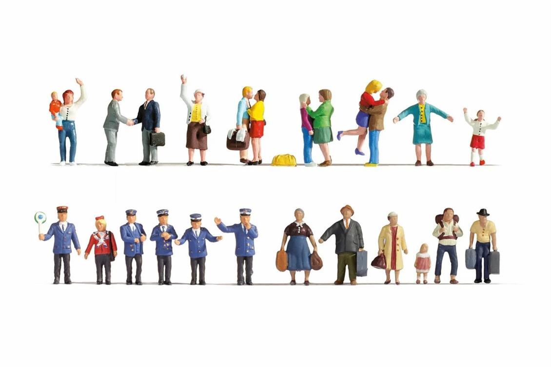 Noch 16041 1/87 İstasyon Yolcu ve Görevlileri-B Figür Seti - 24 Adet