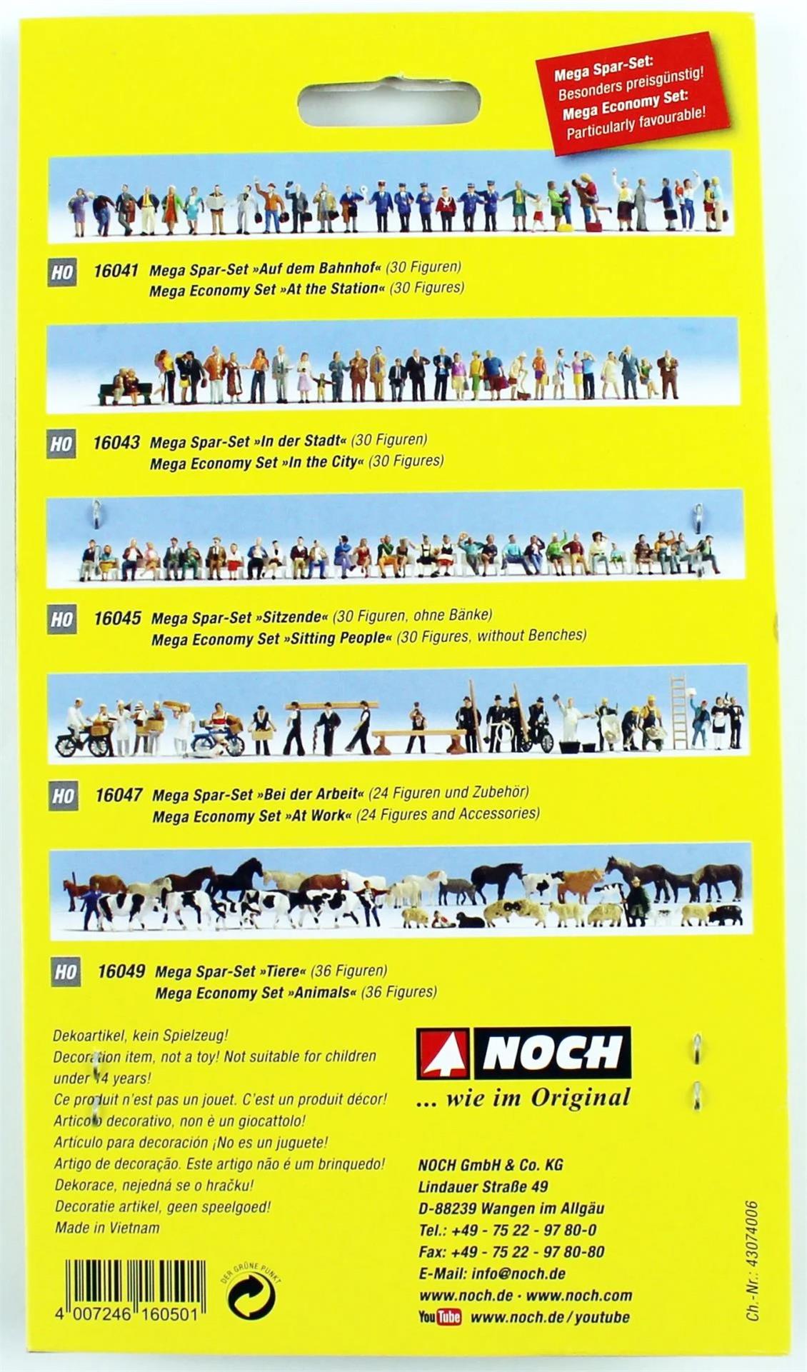 Noch 16050 1/87 Oturan Yolcu Figür Seti - 30 Adet