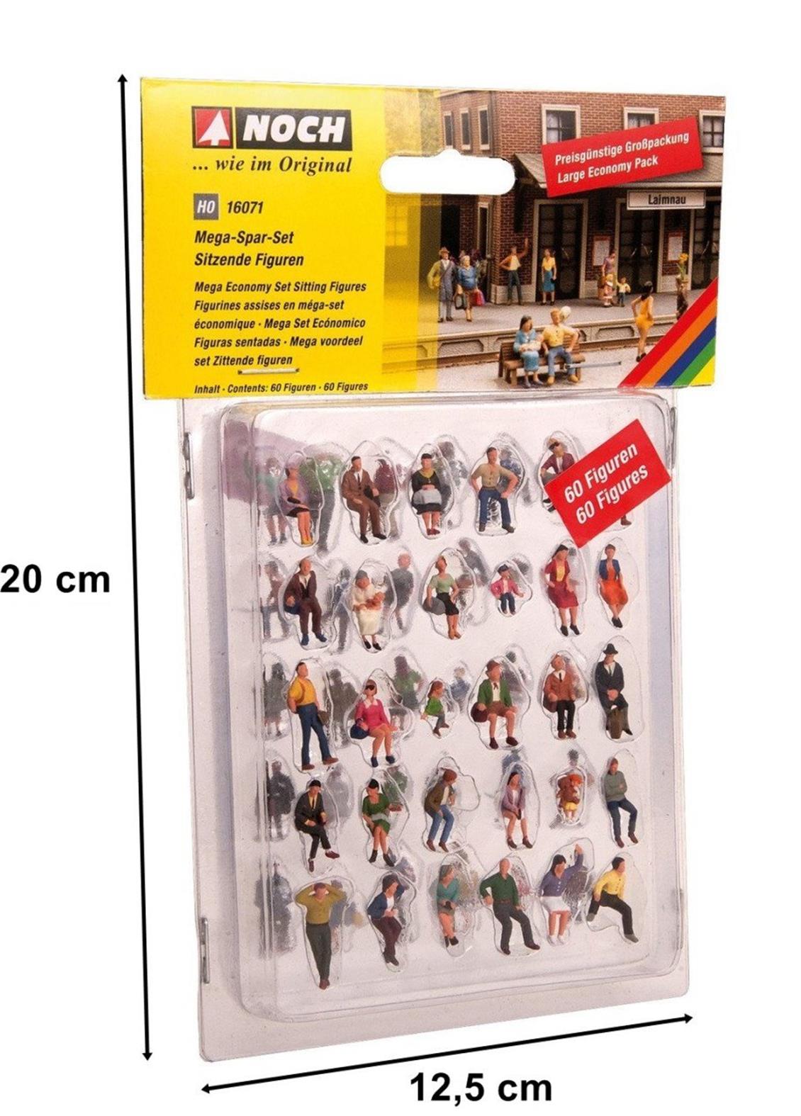 Noch 16071 1/87 Oturan İnsanlar Figür Seti - 60 Adet