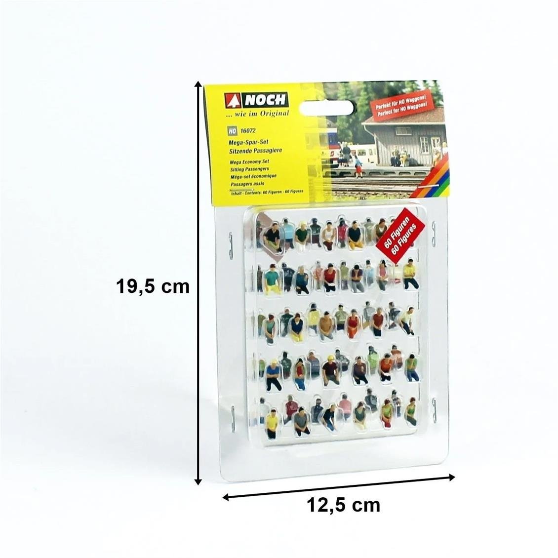 Noch 16072 1/87 Oturan Yolcu Figür Seti - 60 Adet