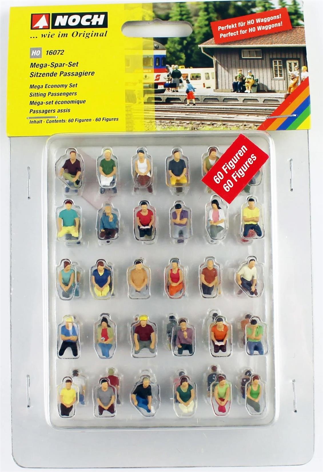 Noch 16072 1/87 Oturan Yolcu Figür Seti - 60 Adet