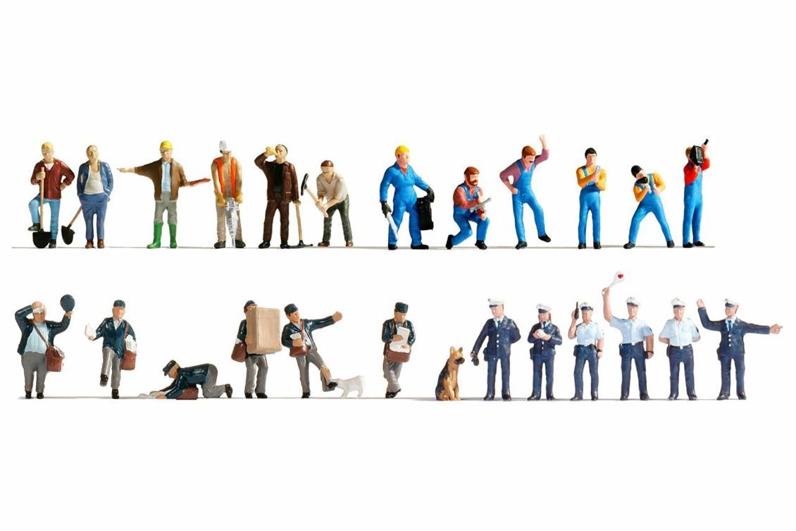 Noch 16109 1/87 Çalışan İnsanlar Figür Seti - 24 Adet