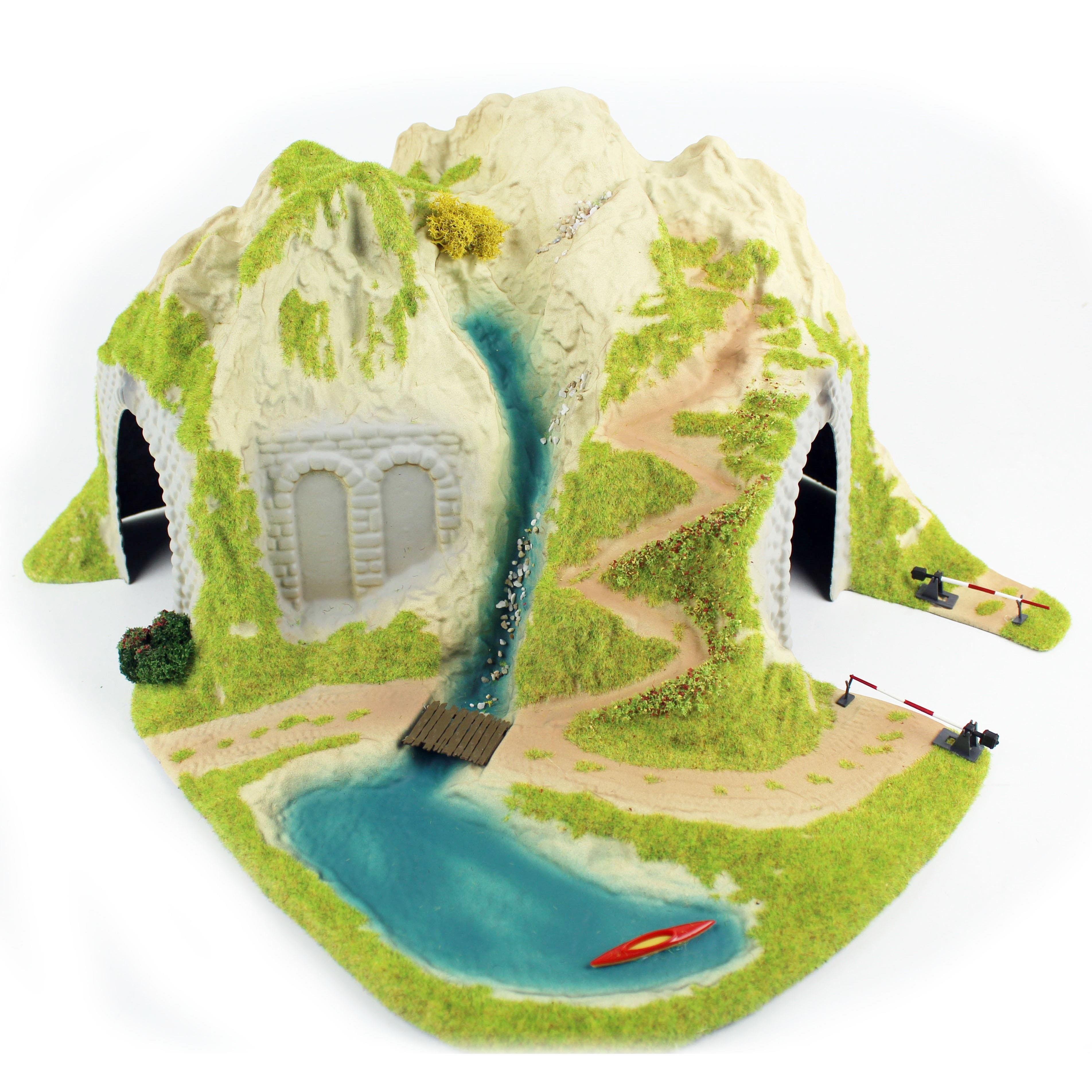 Noch 5170 1/87 Ölçek Tek Hatlı Virajlı Tünel , 41x37x22(H) cm. Hazır Dioraması