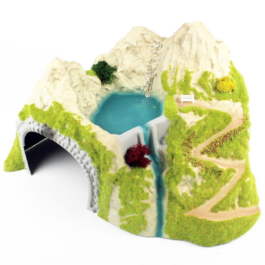 Noch 5180 1/87 Ölçek Tek Hatlı Virajlı Tünel,  41x37 cm. Hazır Dioraması