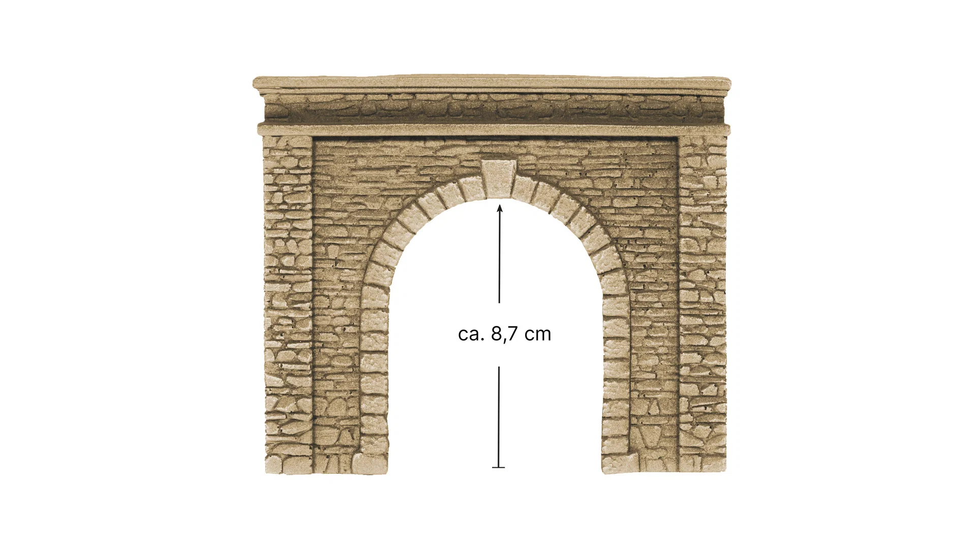 Noch 58061 1/87 Ölçek, Tek Hatlı Tünel Girişi, 15cmx12.5 cm