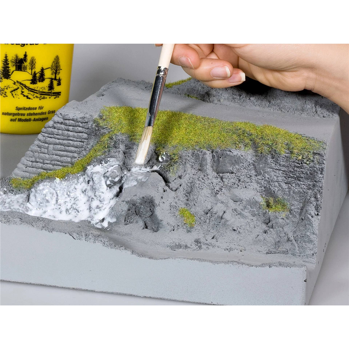 Noch 7069 Bitki Dokusu Başlangıc Seti, (Uygulama Kabı, Statik Çim ve Yapıştırıcı) Diorama Malzemesi
