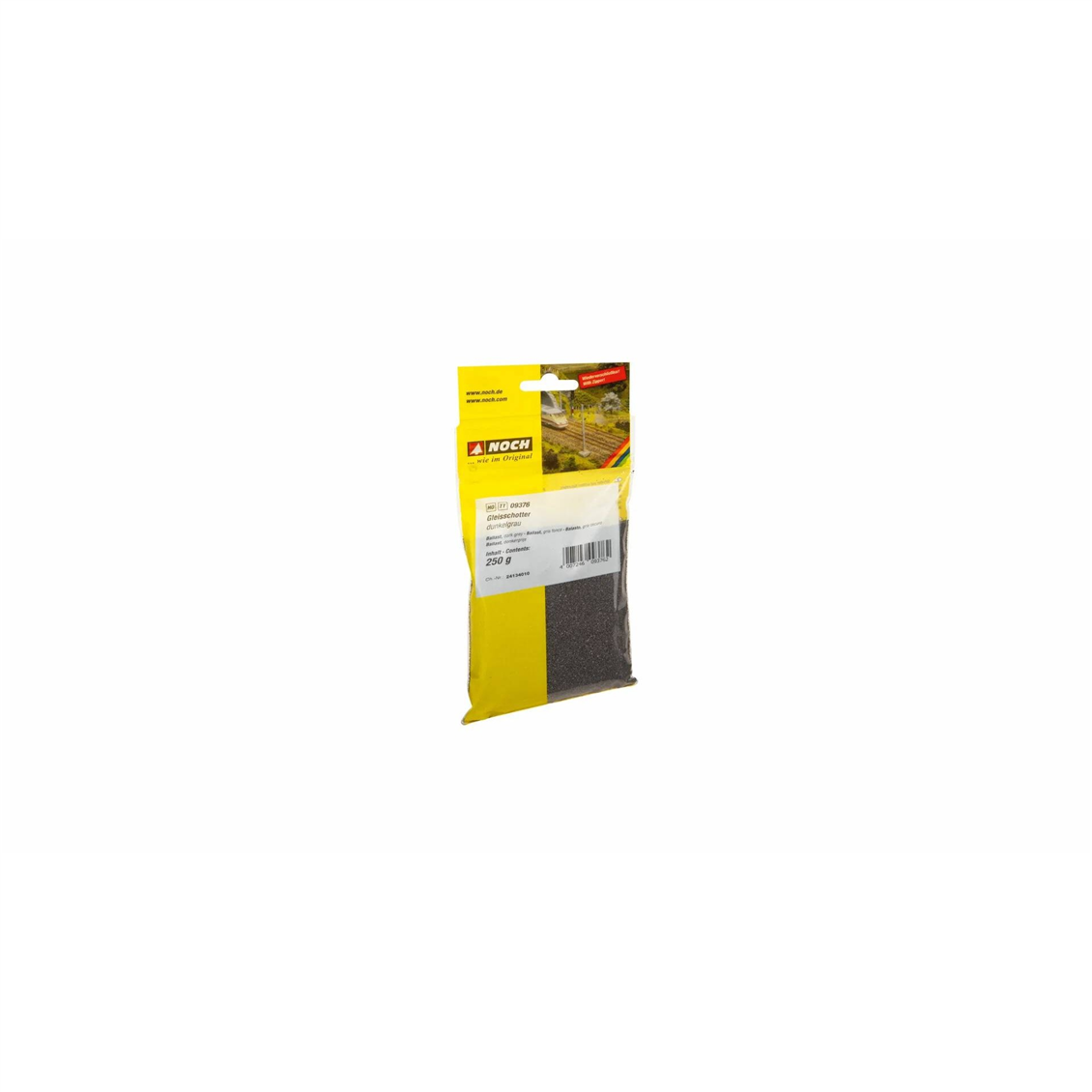 Noch 9376 1/87 Ölçek, Granit Taşları, Koyu Gri Tonları, 250 Gram, Maerklin C Raylarına Uyumlu, Diorama Balast Malzemesi