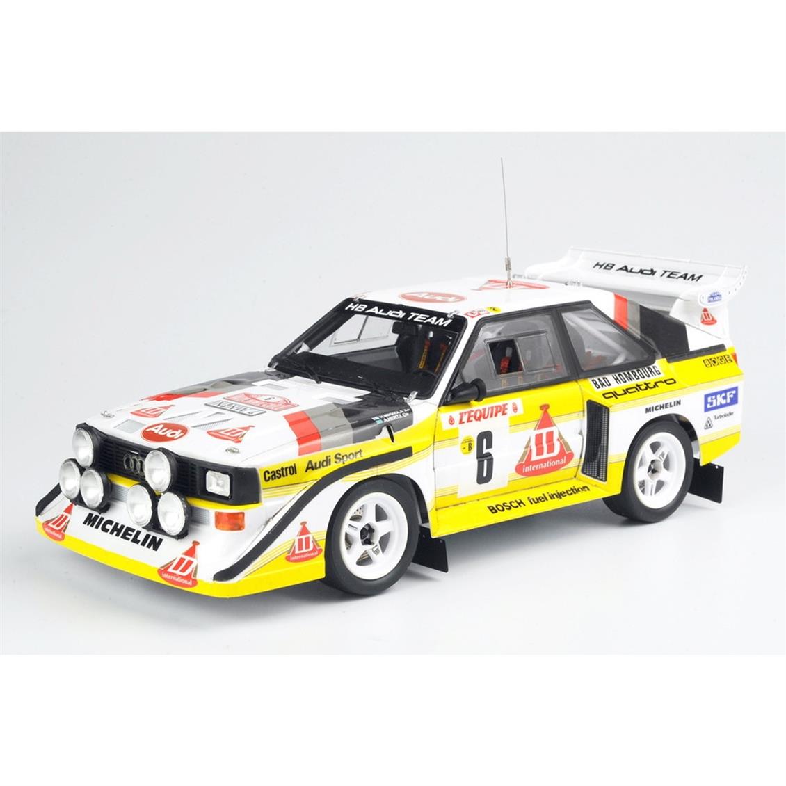 Nunu BX24035 1/24 Ölçek, Audi Sport Quattro S1-E2 (1986 Monte Carlo Rally), Otomobil Plastik Model Kiti