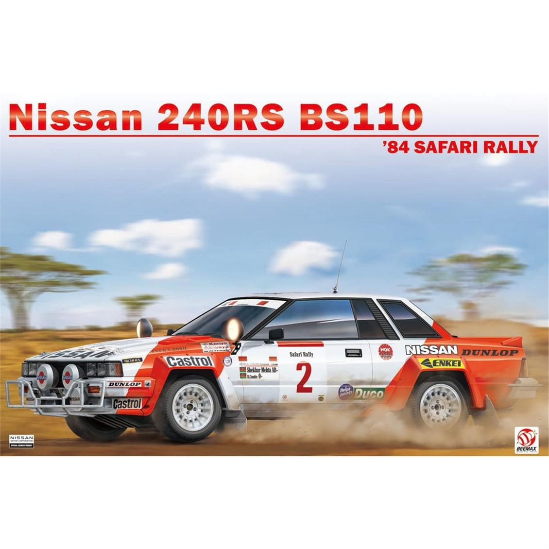 Nunu BX24041 1/24 Ölçek, Nissan 240 RS BS110 (1984 Safari Rally Winner), Otomobil Plastik Model Kiti