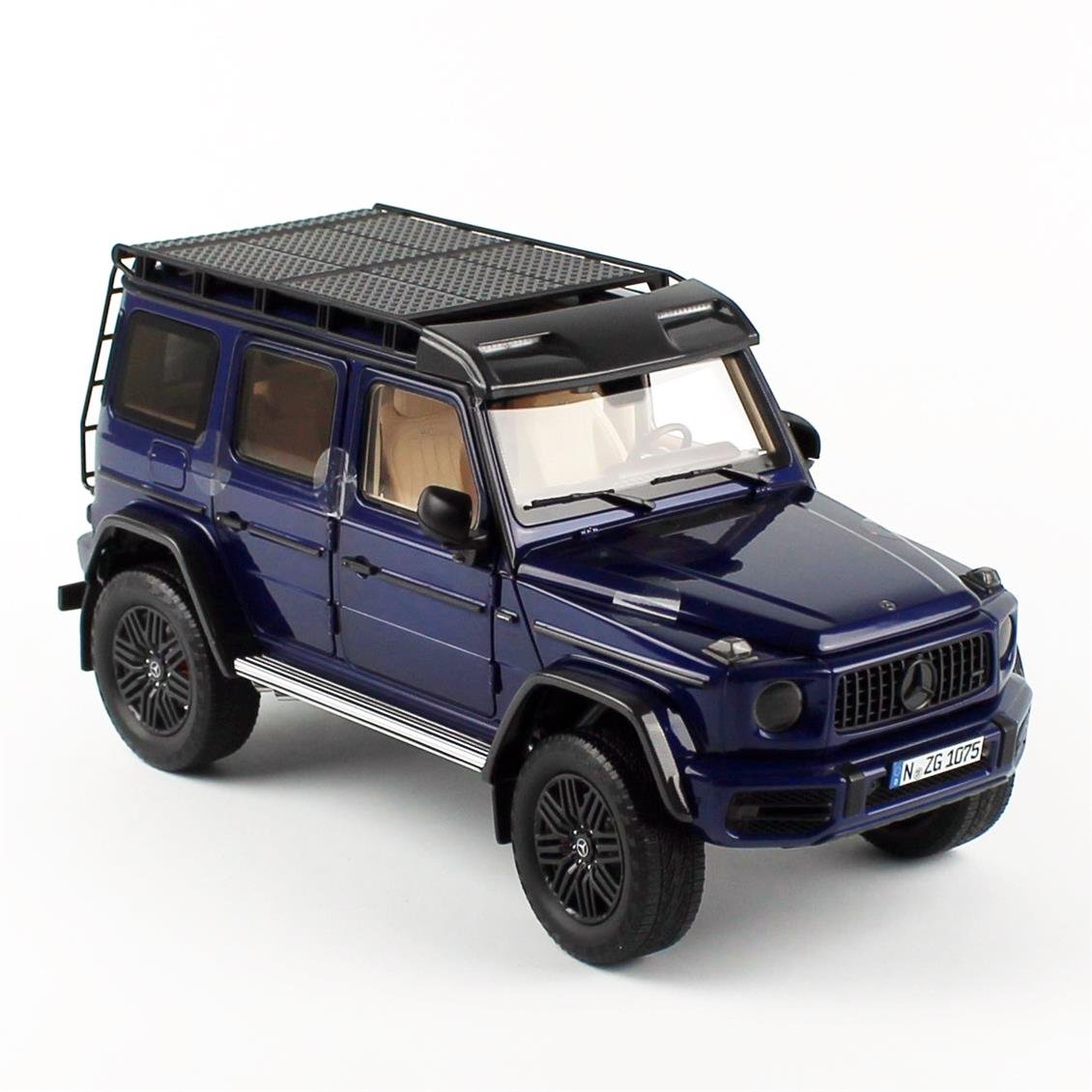 NZG 1075-1/20 1/18 Scale, Mercedes-AMG G 63 Off-Road Vehicle, Mystic Blue, Metal Model Ready for Display