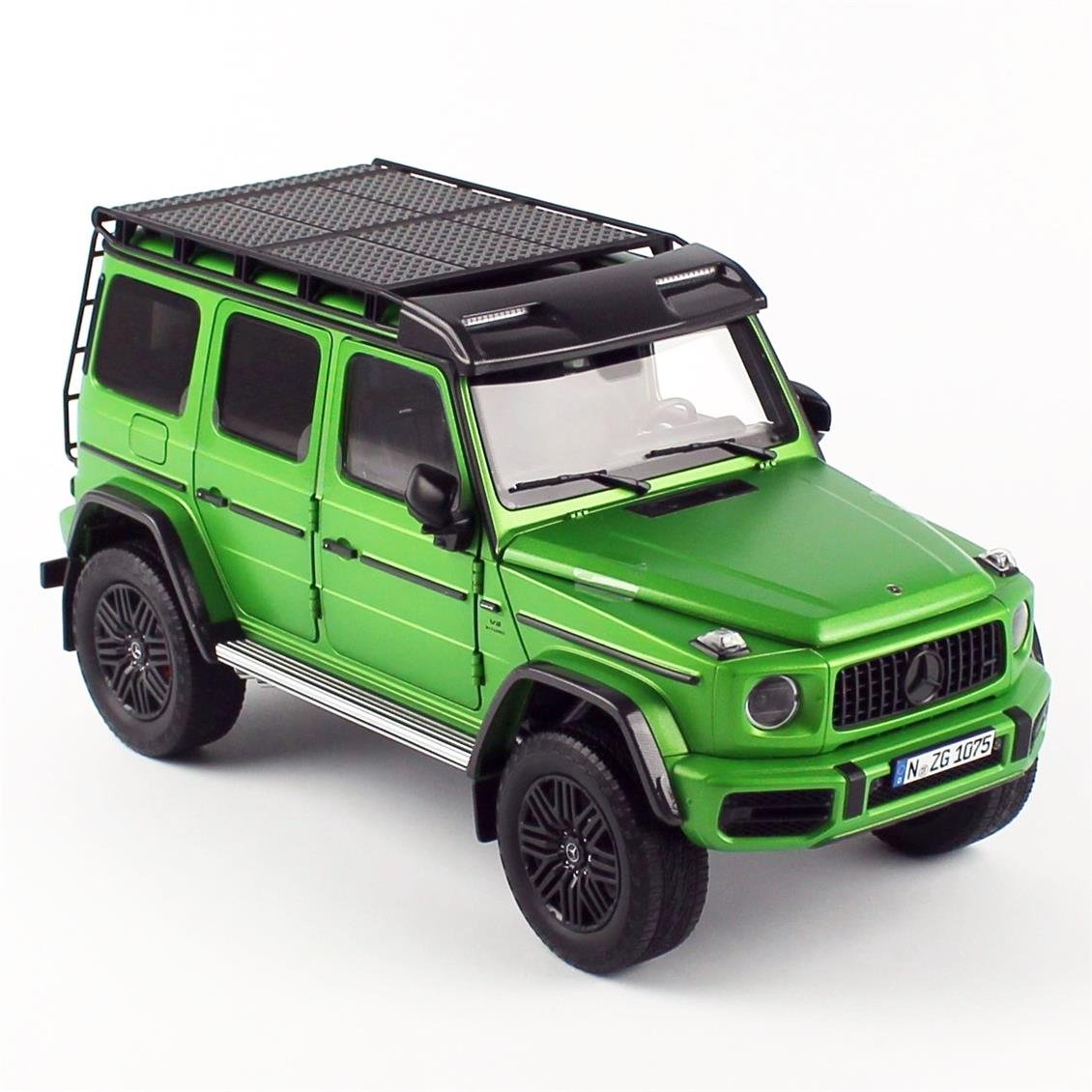 NZG 1075-1/31 1/18 Scale, Mercedes-AMG G 63 Off-Road Vehicle, Hell Green Magno, Metal Model Ready for Display
