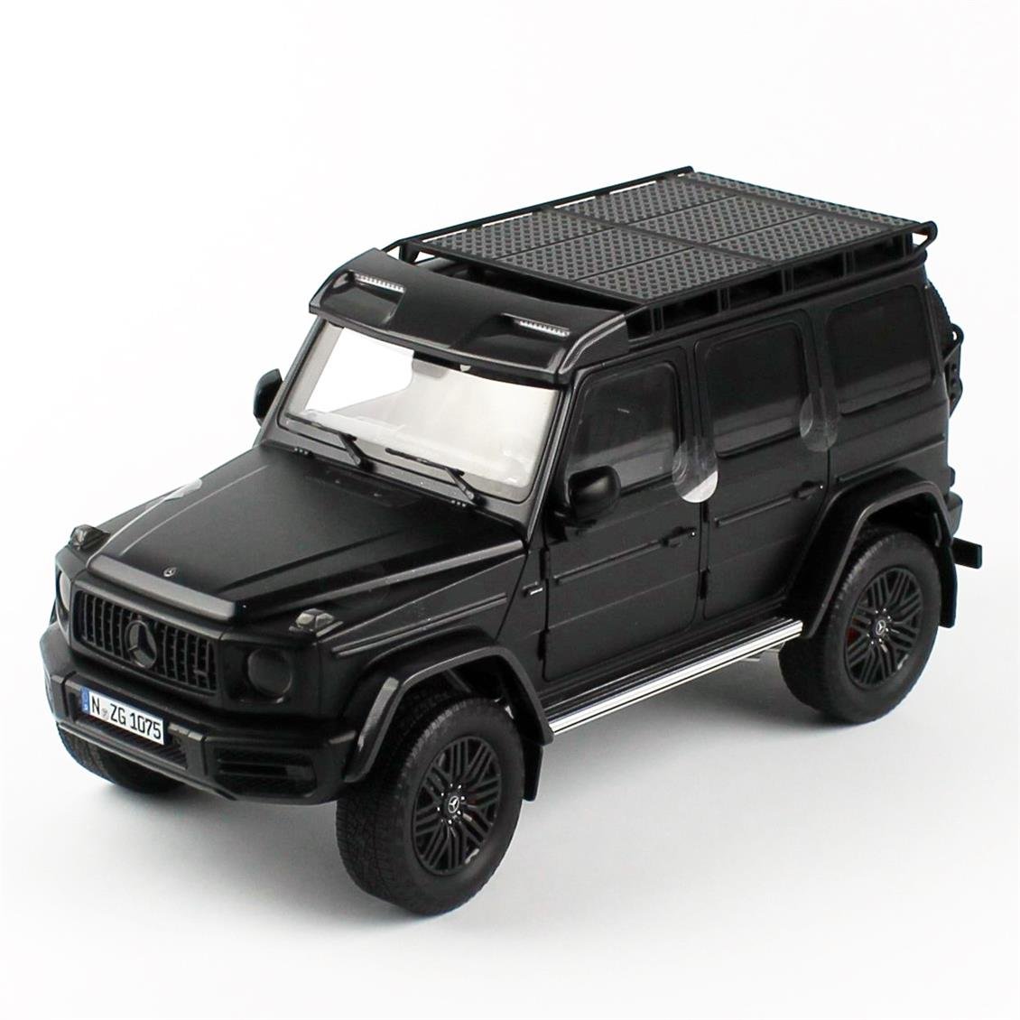 NZG 1075-1/50 1/18 Scale, Mercedes-AMG G 63 All Terrain Vehicle, Night Black, Metal Model Ready for Display