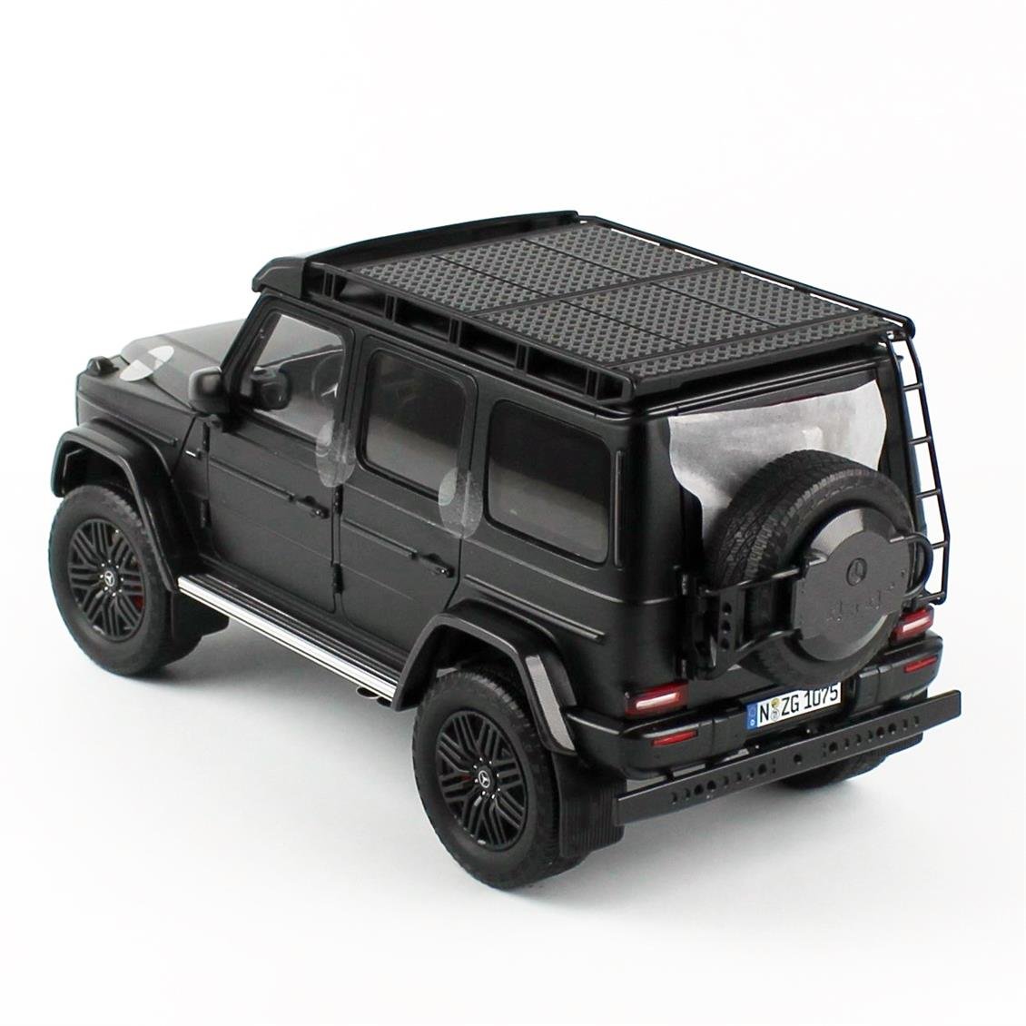 NZG 1075-1/50 1/18 Scale, Mercedes-AMG G 63 All Terrain Vehicle, Night Black, Metal Model Ready for Display