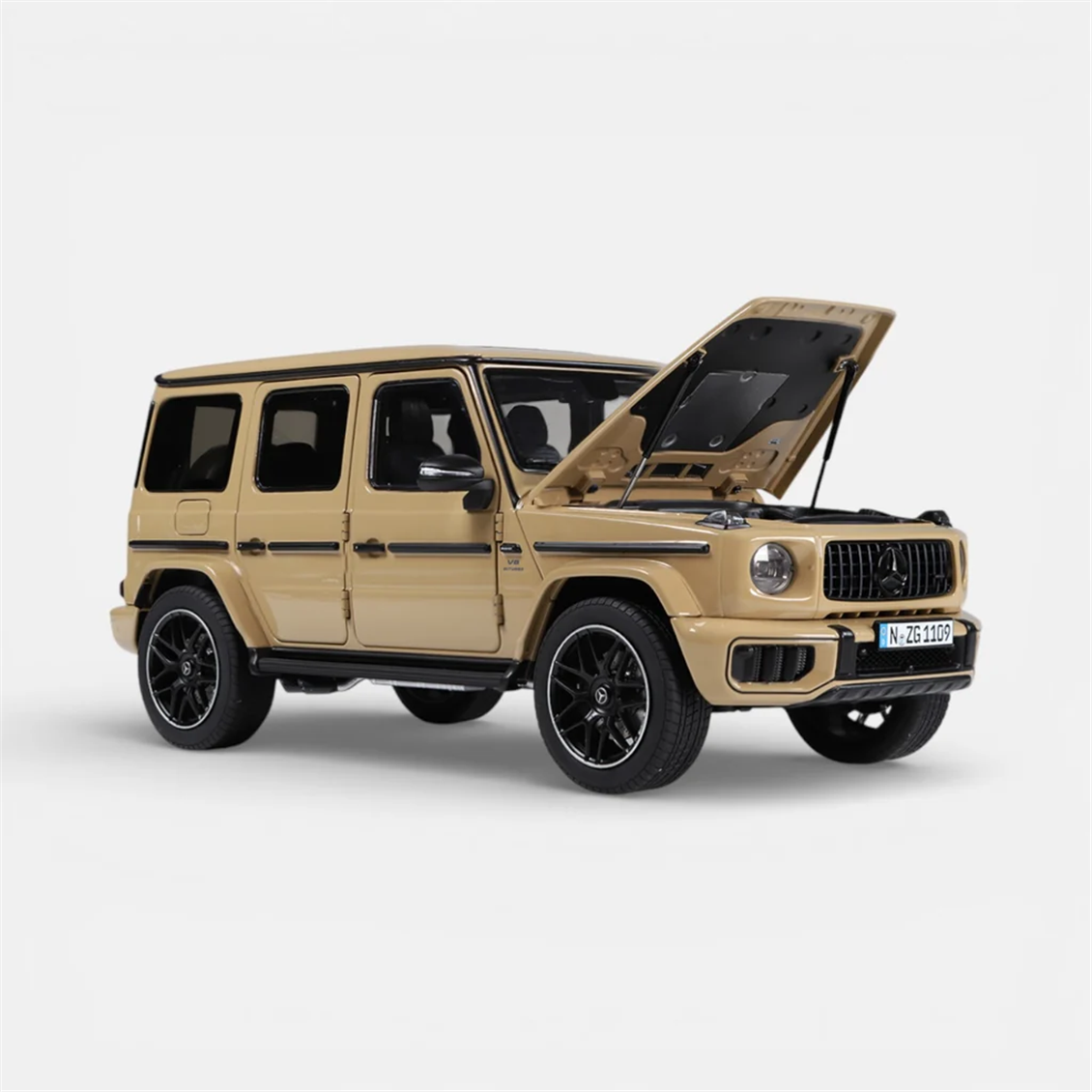 NZG 1109/69 1/18 Ölçek, Mercedes-AMG G 63 4x4 Arazi Aracı, Çöl Beji, Sergilemeye Hazır Metal Model