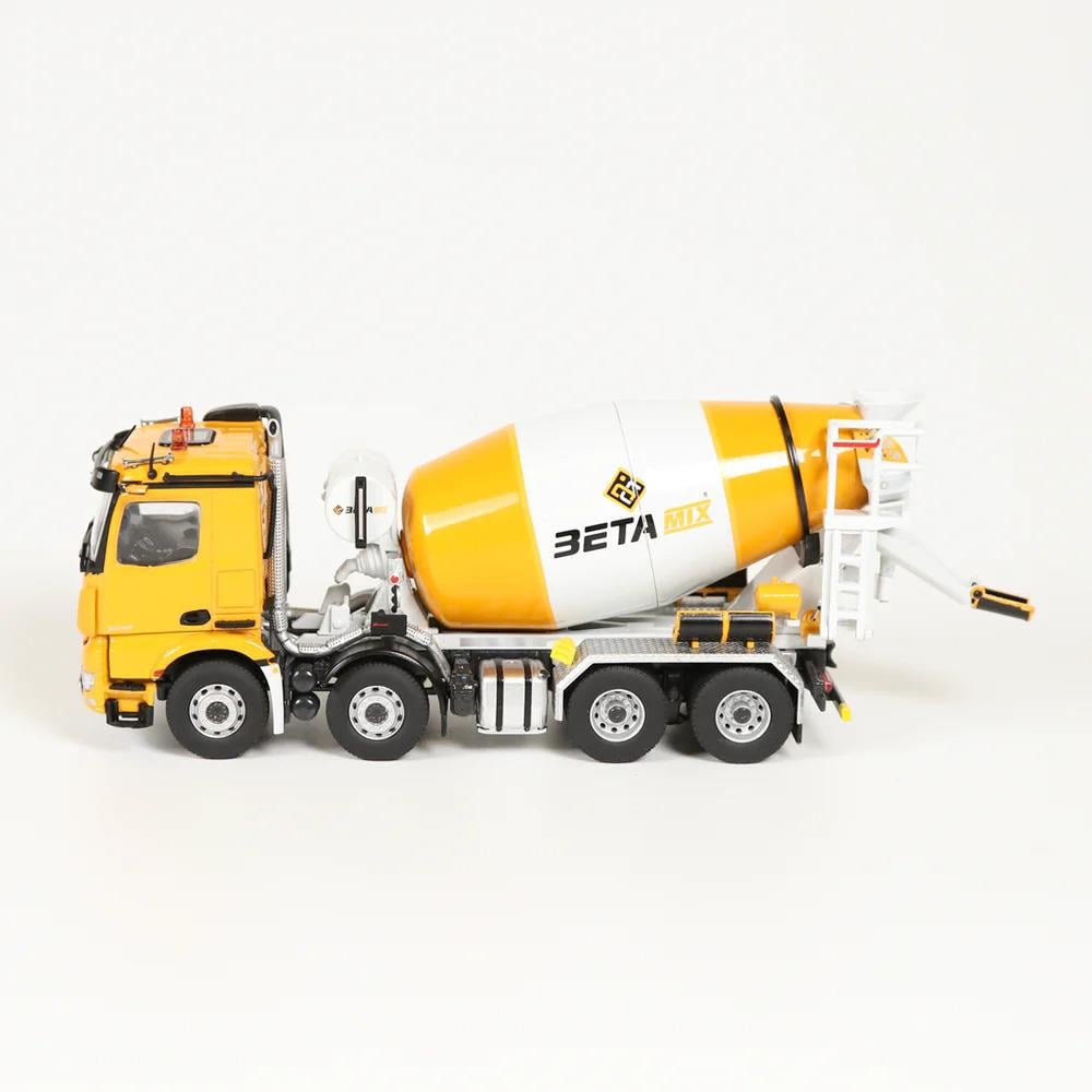 NZG LM107800 1/50 Scale, Mercedes-Benz AROCS 8x4 Concrete Mixer (BETAMIX), Metal Model Ready for Display