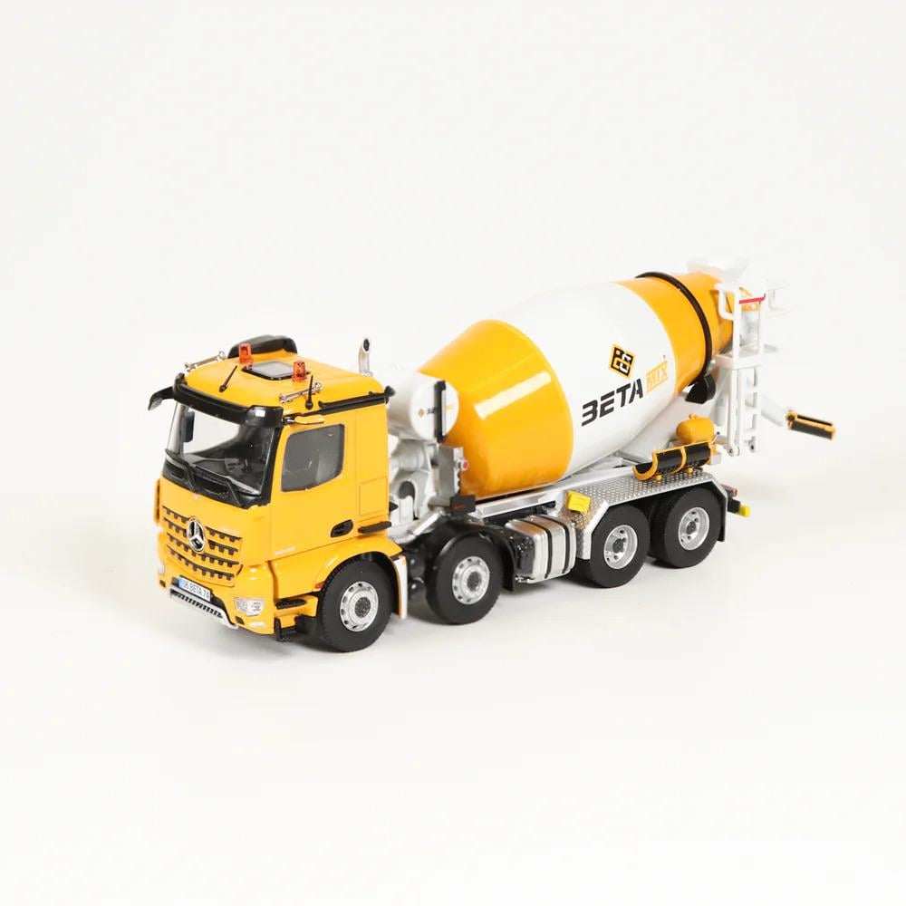 NZG LM107800 1/50 Scale, Mercedes-Benz AROCS 8x4 Concrete Mixer (BETAMIX), Metal Model Ready for Display