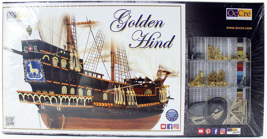 Occre 12003 1/85 Golden Hint Yelkenli Tekne Demonte Ahşap Maketi
