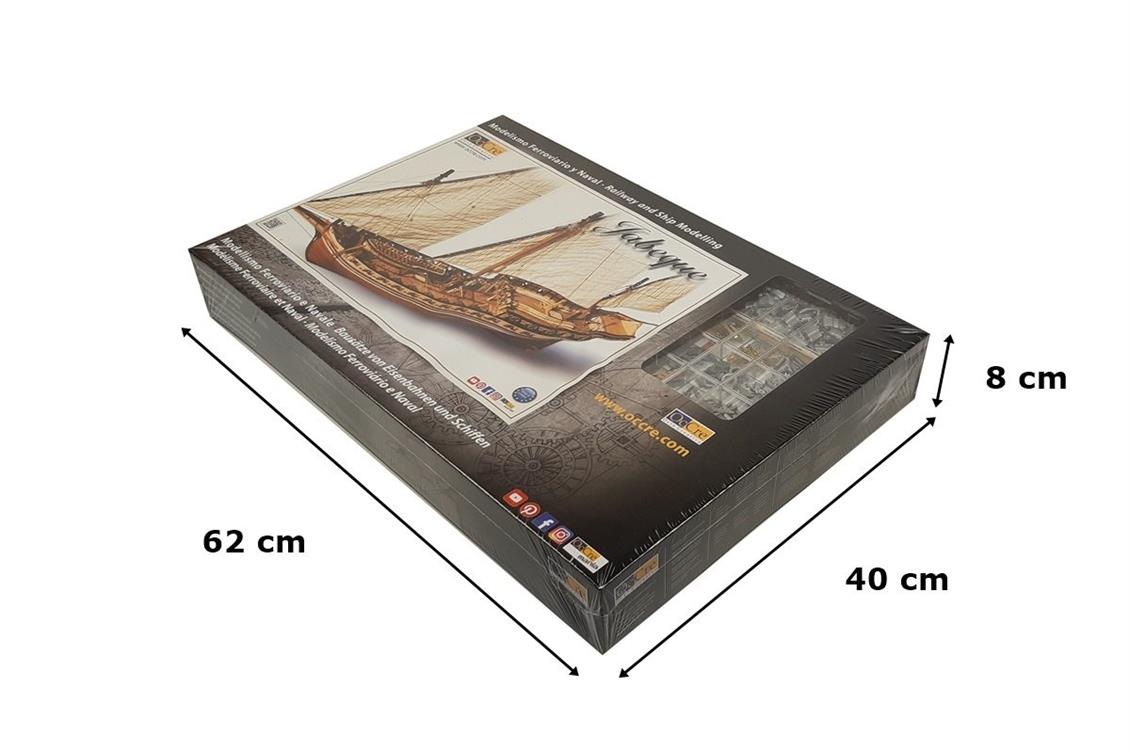 Occre 14002 1/60 Cazador Yelkenli Tekne Demonte Ahşap Maketi