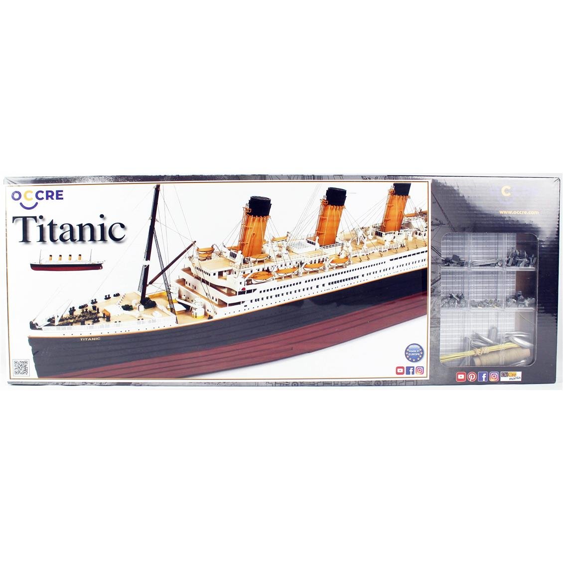 Occre 14009 1/300 Scale, RMS Titanic, 90 cm. Cruise Ship, Wooden Model Kit
