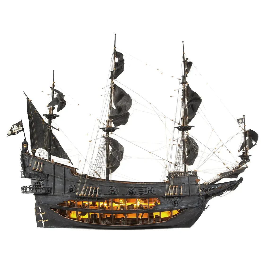 Occre 14010 1/50 Ölçek, Flying Dutchman, 78 cm. Yelkenli Efsanevi Hayalet Gemi, Ahşap Model Kiti