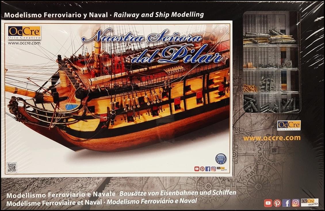 Occre 15001 1/46 N.S. Del Pilar Yelkenli Tekne Demonte Ahşap Maketi