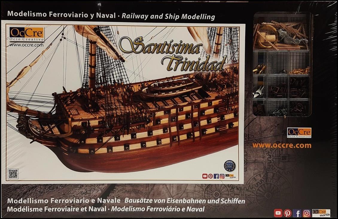 Occre 15800 1/90 Santisima Trinidad Yelkenli Savaş Gemisi Demonte Ahşap Maketi