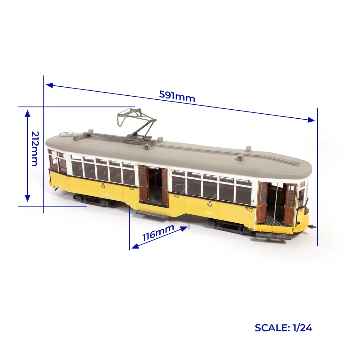 Occre 53013 1/24 Ölçek,Milano Tramwayı Ahşap Model Kiti