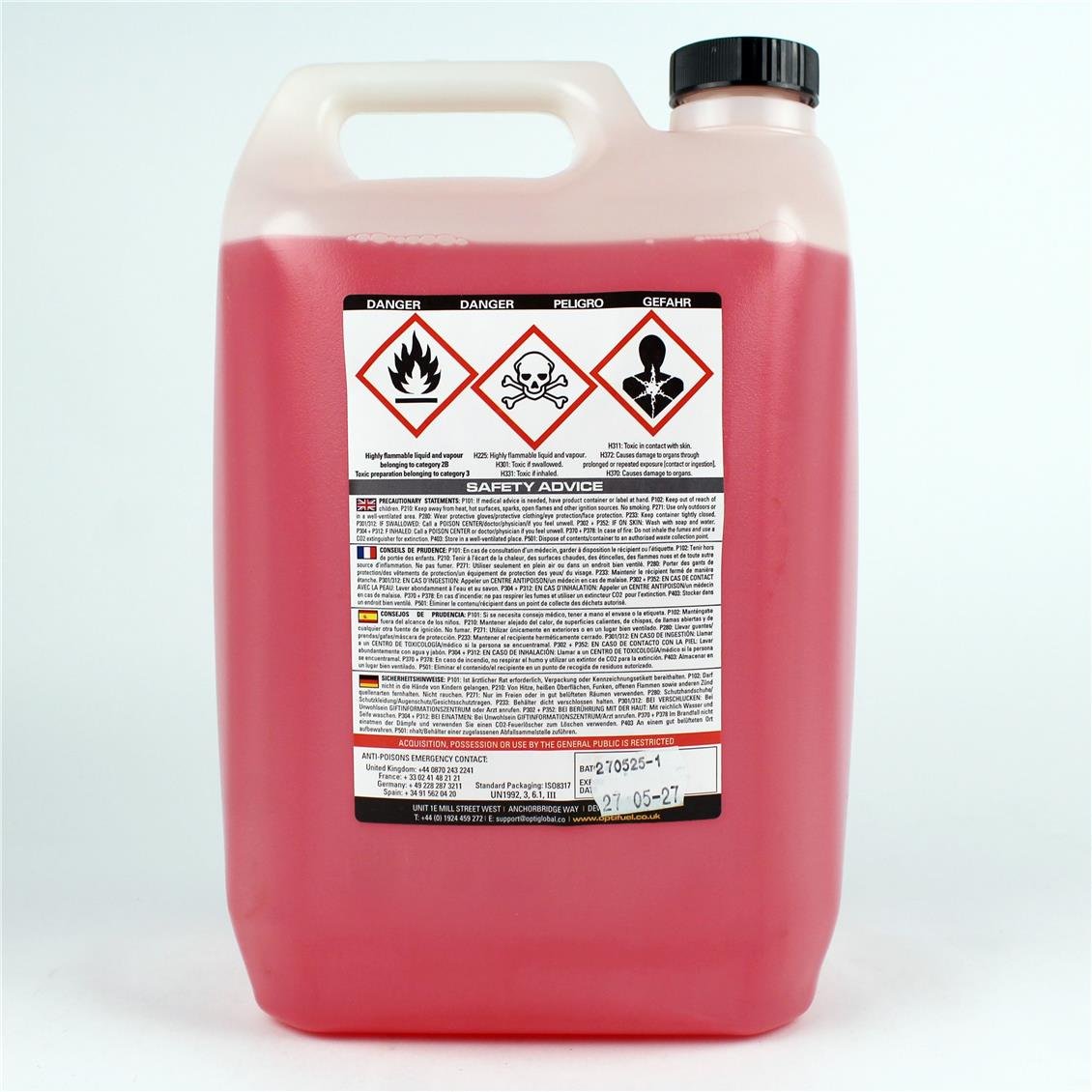 Optifuel  %5 NitroMetan, 2 ve 4 Zamanlı,Model Uçak ve Helikopter Yakıtı, 5 Litre