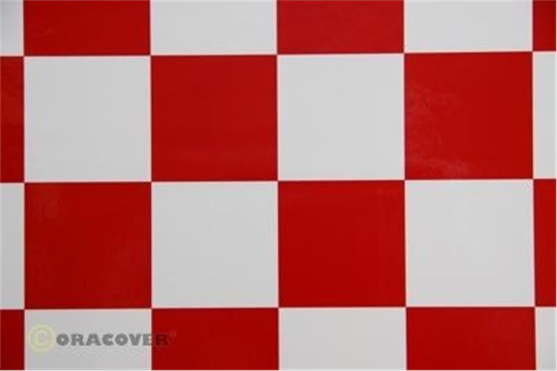 Oracover 491-01-0023-002 Fun 5 - Whıte-Red- 2 Metre-Desenli