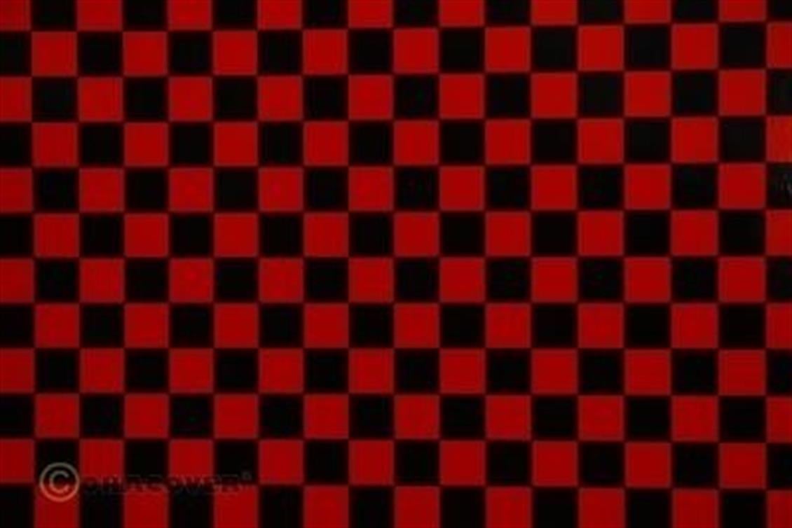 Oracover Fun 4 44-023-071-M Kırmızı-Siyah Damalı Film 1 Metre