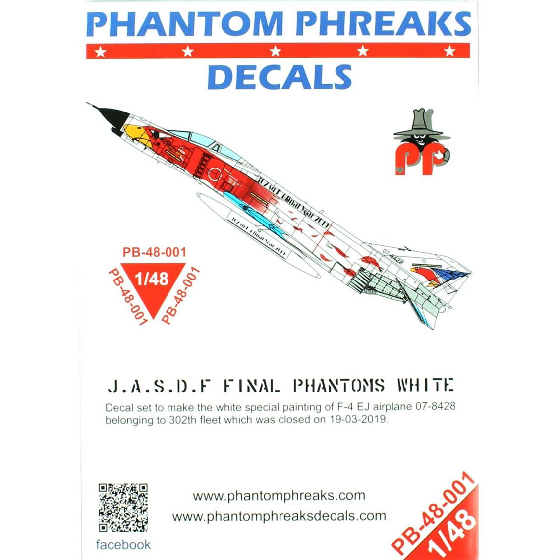 PB48001 1/48 JASDF SON BEYAZ PHANTOM ÖZEL DEKALİ