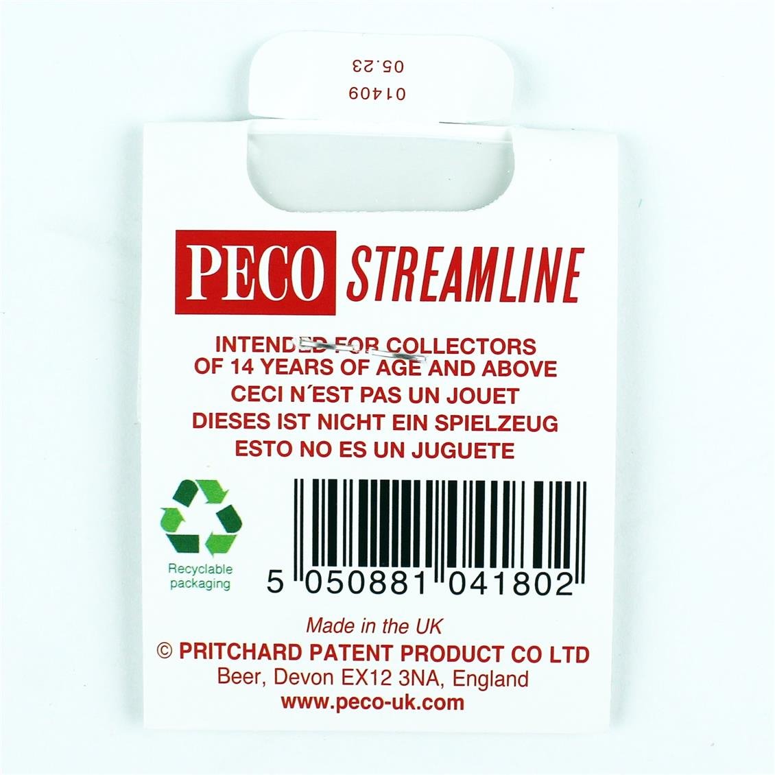 Peco SL-10 Code 100 1/87 Ölçek, Nikel Gümüş Ray Birleştirme Aparatı, 24 Adet