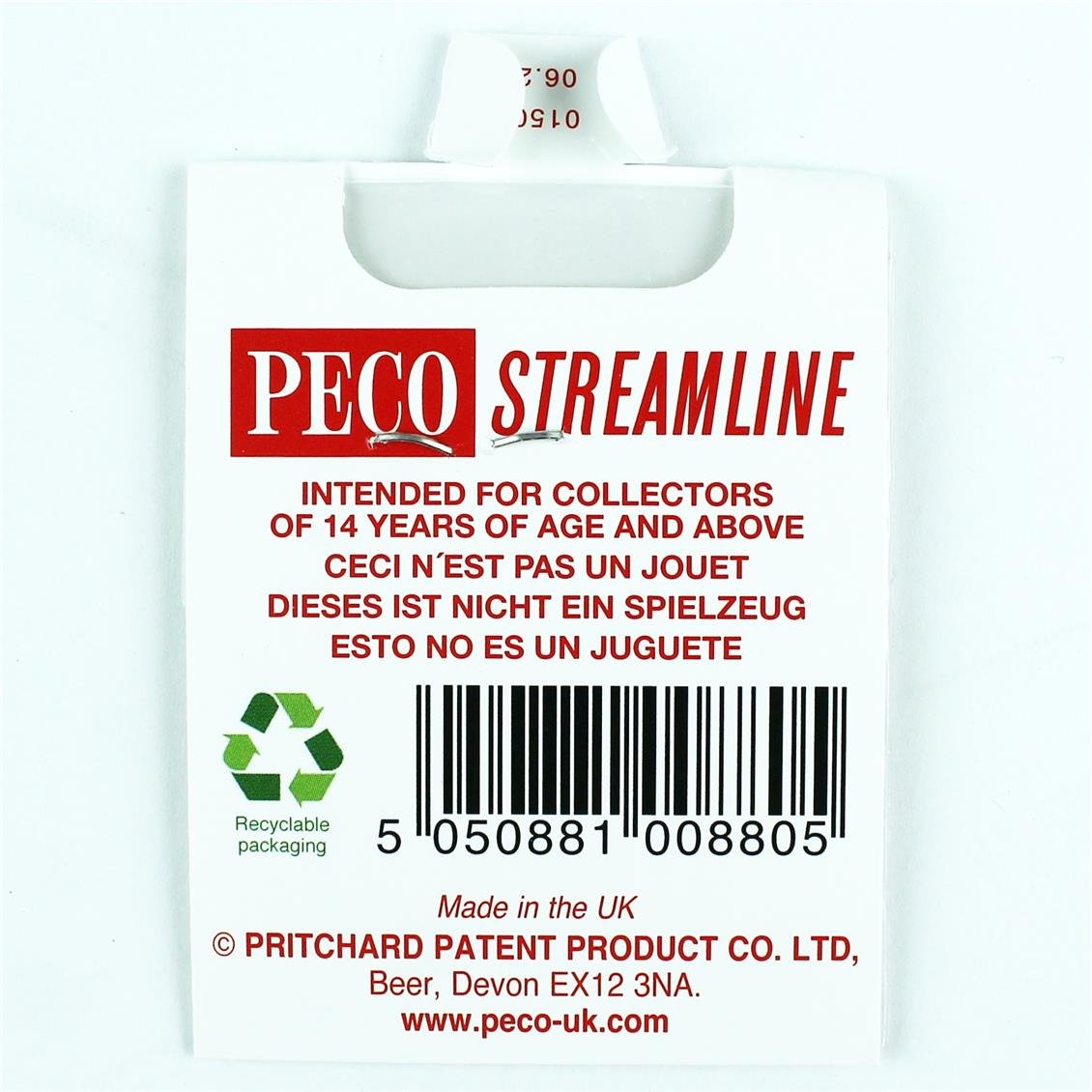 Peco SL-310 Code 80 1/160 Ölçek, Nikel Gümüş Ray Birleştirme Aparatı, 24 Adet