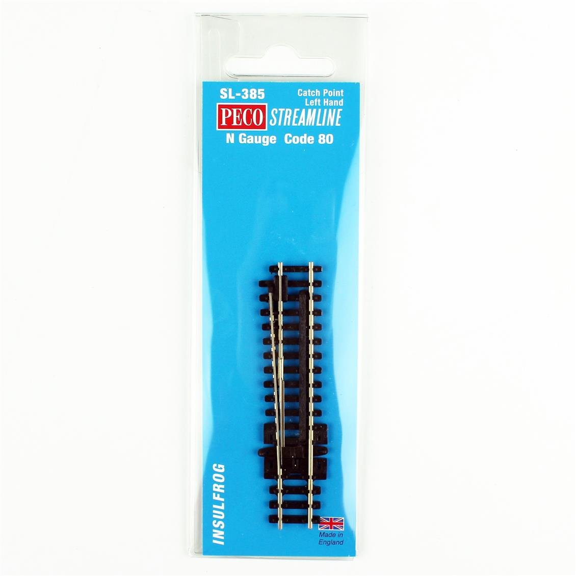 Peco SL-385 Code 80 1/160 Ölçek, 86 mm. Sol Yakalama Makası, Model Tren Rayı