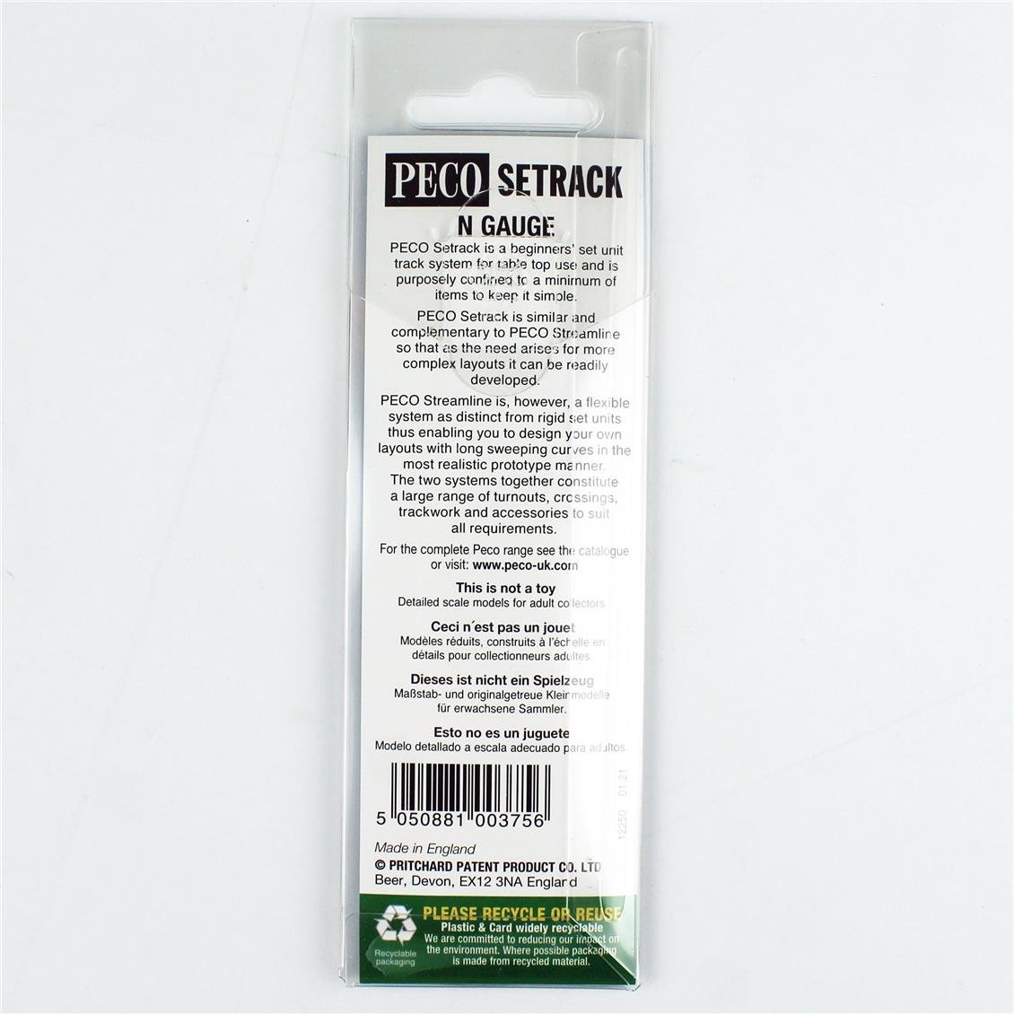 Peco ST-50 Code 80 1/160 Ölçek, 22.5' Sağ Kuazman Model Tren Rayı