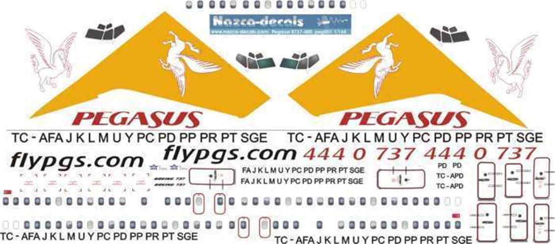 PEG001 1/144 PEGASUS B737-400 CLASSİC -TC AFA