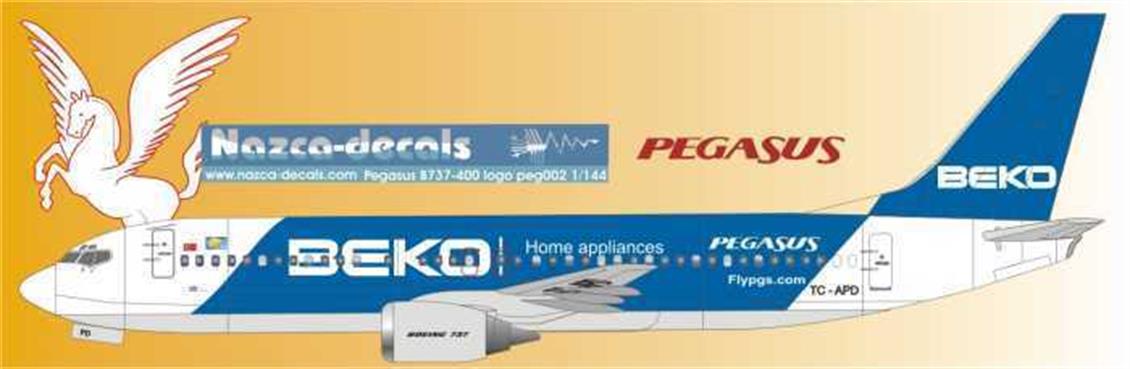 PEG003 1/144 PEGASUS B737-400 CLASSİC -BEKO LOGO