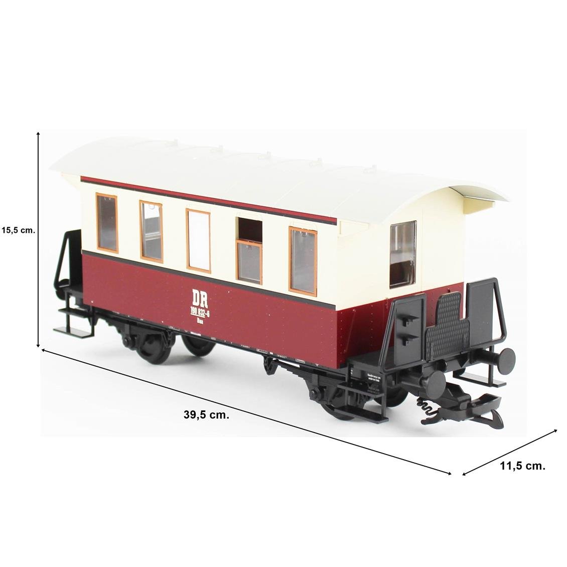 Piko 37928 1/22,5 Ölçek, 2.Sınıf Çift Renkli, DR 3.Dönem, Model Tren Personel Vagonu