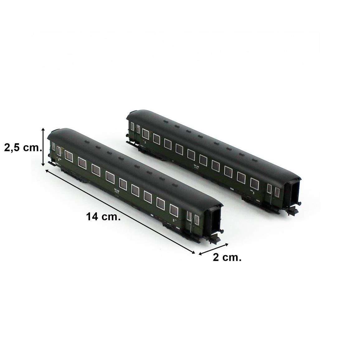 Piko 40623 1/160 Ölçek, DRB II, 2./3. ve 3. Sınıf, Model Tren Yolcu Vagonu