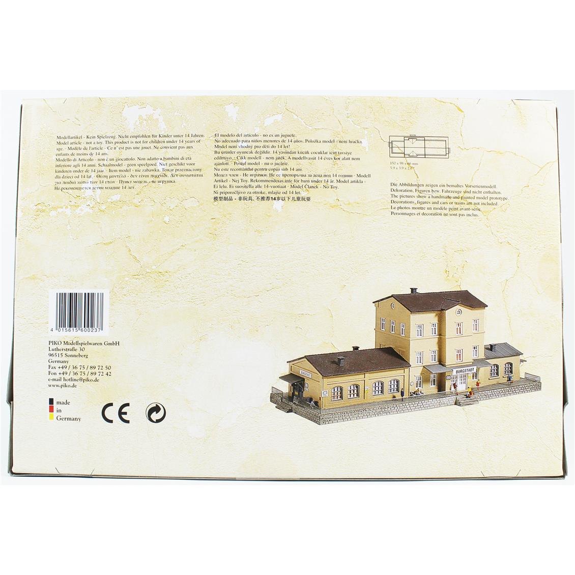 Piko 60023 1/160 Ölçek, Burgstadt İstasyonu, Plastik Model Kiti