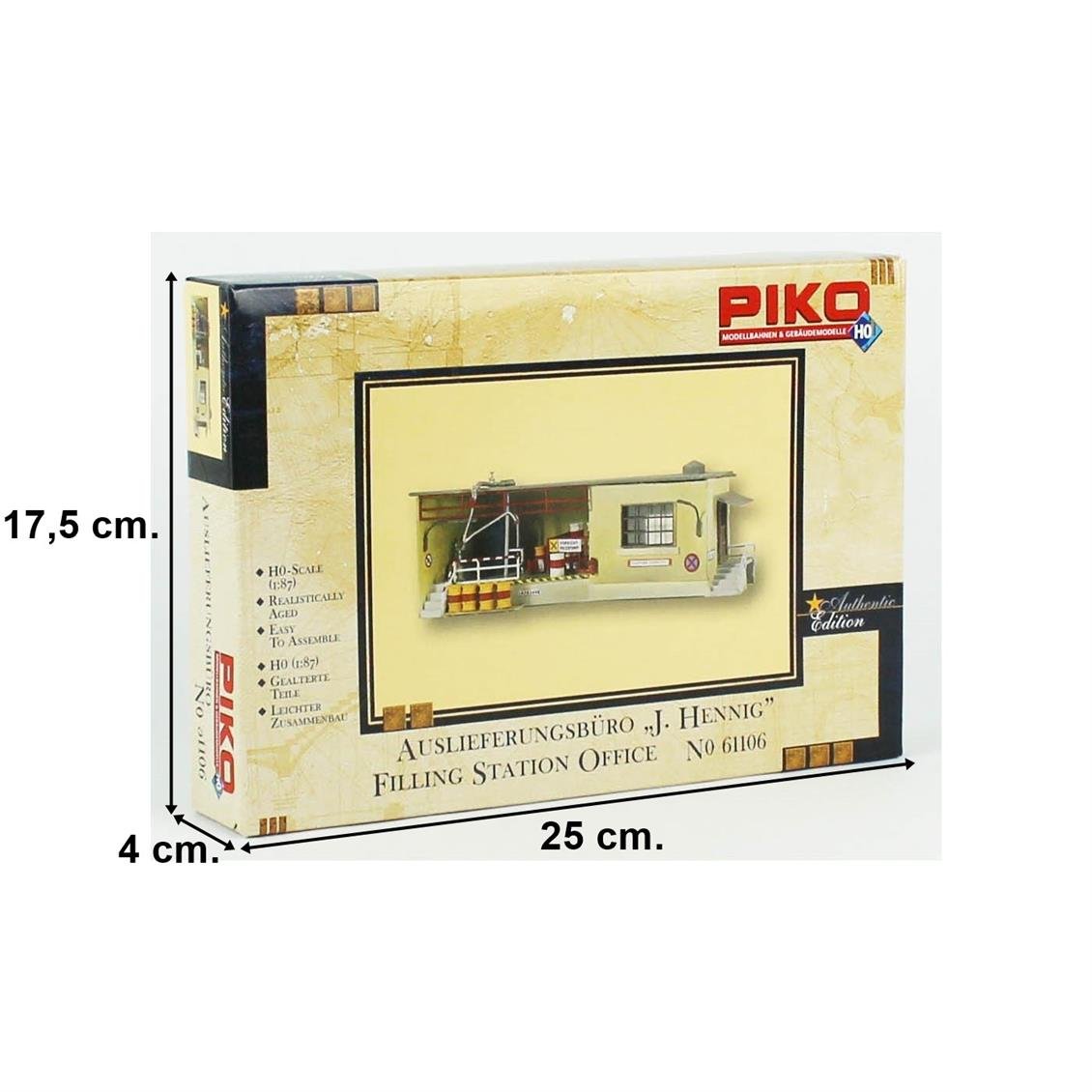 Piko 61106 1/87 Ölçek, İkmal İstasyonu ve Ofisi, Plastik Model Kiti