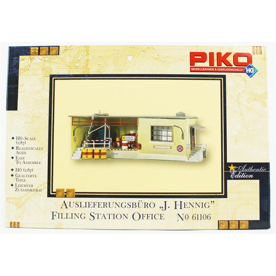 Piko 61106 1/87 Ölçek, İkmal İstasyonu ve Ofisi, Plastik Model Kiti