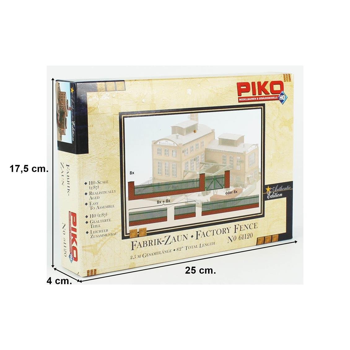 Piko 61120 1/87 Ölçek, Cam Fabrikası Etrafı Çit Duvarı, Plastik Model Kiti