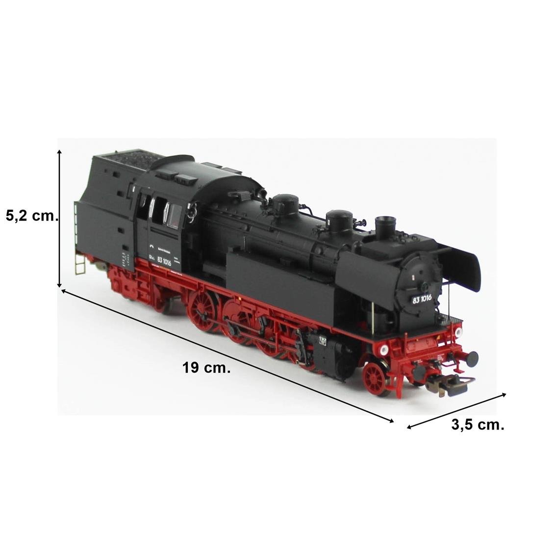 Piko (Expert) 50634 1/87 Ölçek, BR 83.10, DR 3.Dönem, DSS PluX22 Dekoderli, Model Tren Buharlı Lokomotifi