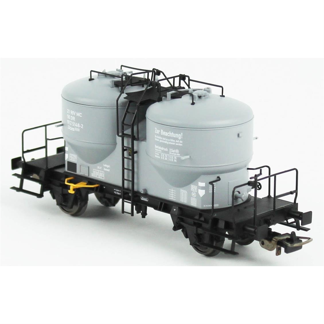 Piko (Expert) 54695 1/87 Ölçek, Ucs-v9120, Çimento Silolu Siyah Şaseli, DR 4.Dönem, Model Tren Yük Vagonu