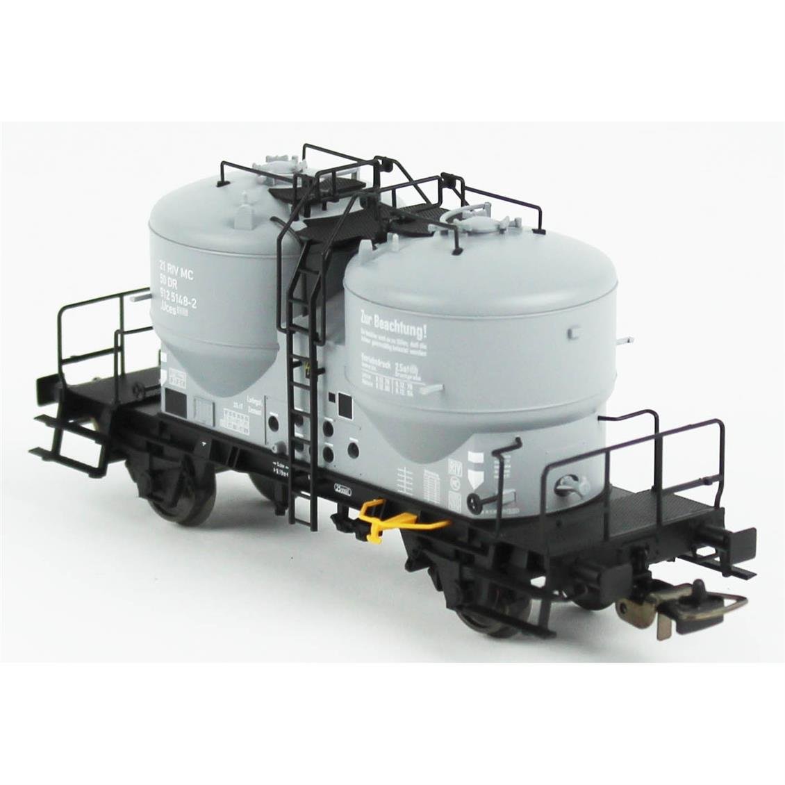 Piko (Expert) 54695 1/87 Ölçek, Ucs-v9120, Çimento Silolu Siyah Şaseli, DR 4.Dönem, Model Tren Yük Vagonu