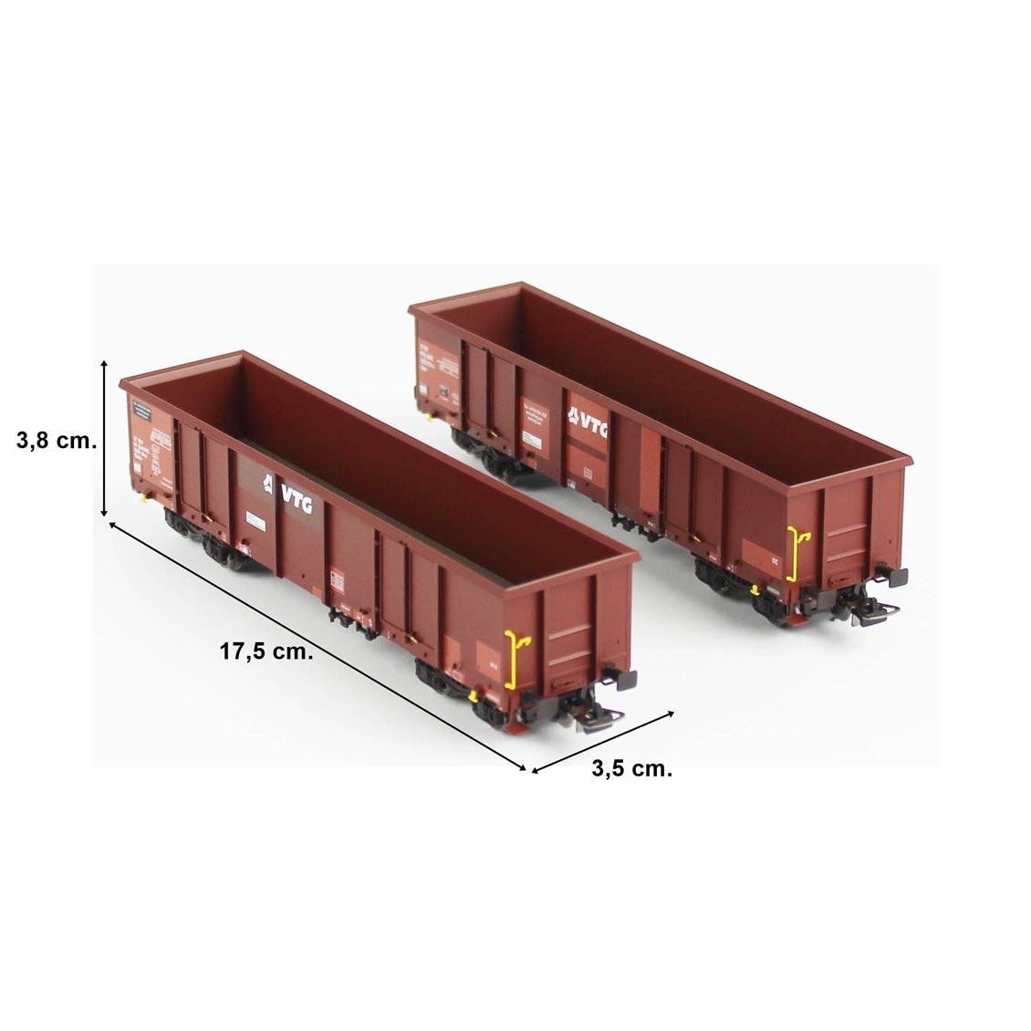 Piko (Expert) 58279 1/87 Ölçek, 2 Adet Eaos Gondol Tipi CH, VTG 6.Dönem, Model Tren Yük Vagonu
